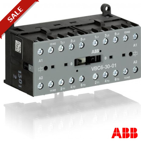 GJL1213901R0013 - VBC6-30-01-60DC GJL1213901R0013 ABB VBC6-30-01-03 Mini Reversing Contactor