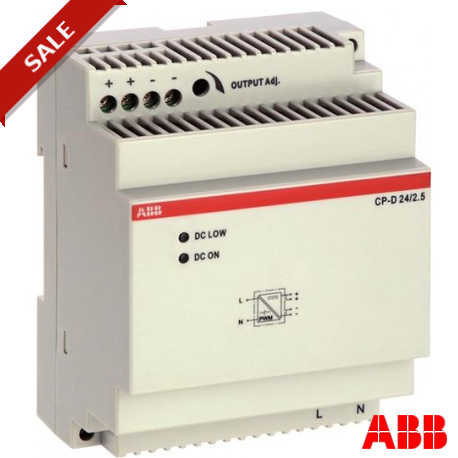 1SVR427044R0200 - CP-D 24/2.5 1SVR427044R0200 ABB CP-D 24/2.5 Power supply In: 100-240VAC Out: 24VDC/2.5A