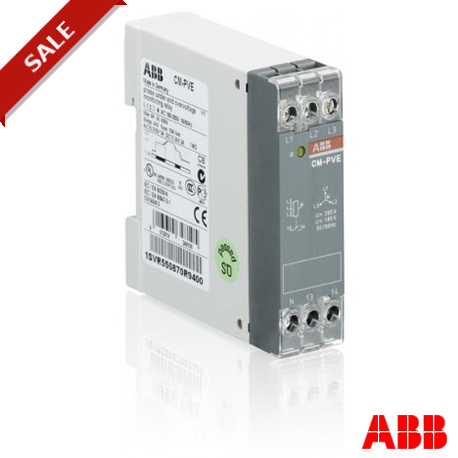 1SVR550870R9400 - CM-PVE 1SVR550870R9400 ABB CM-PVE Phase monitoring relay 1n/o, L1,2,3-N 185-265VAC