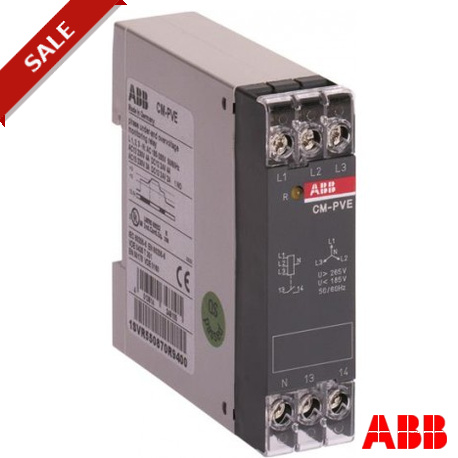 1SVR550871R9500 - CM-PVE 1SVR550871R9500 ABB CM-PVE Phase monitoring relay 1n/o, L1,2,3 320-460VAC