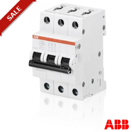 2CDS253001R0257 - S203-K1,6 2CDS253001R0257 ABB Miniature Circuit Breaker S200 3P K 1.6 A