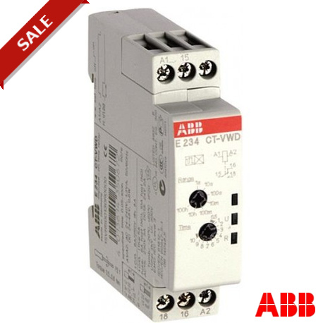 1SVR500130R0000 - E234CT-VWD 1SVR500130R0000 ABB CT-VWD.12 Time relay, impulse-ON 1c/o, 24-240VAC 24-48VDC