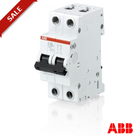 2CDS252001R0805 - S202-B80 2CDS252001R0805 ABB Miniature Circuit Breaker S200 80-100A 2P B 80 A