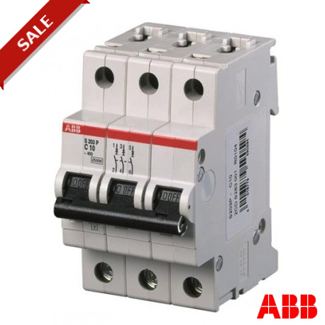 2CDS283001R0084 - S203P-C8 2CDS283001R0084 ABB Miniature Circuit Breaker S200P 3P C 8 A