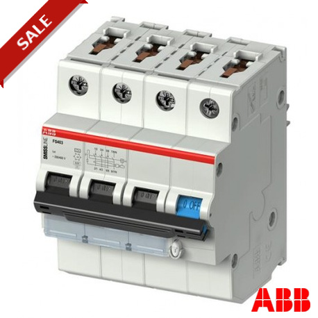 2CCL564111E0203 - FS403E-C20/0.03 2CCL564111E0203 ABB FS403E-C20/0.03 Residual Current Circuit Breaker with overcurrent Protec..
