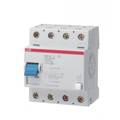 2CSF204001R3950 - F204 AC-125/0,3 2CSF204001R3950 ABB Residual Current Circuit Breaker 4P 125A AC 300mA