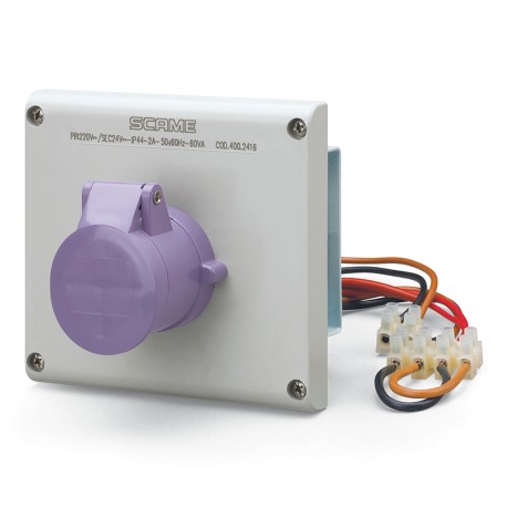 400.2416 - 400.2416 SCAME INTERLOCKED SOCKET 2P IP44 16A 20-25V AC