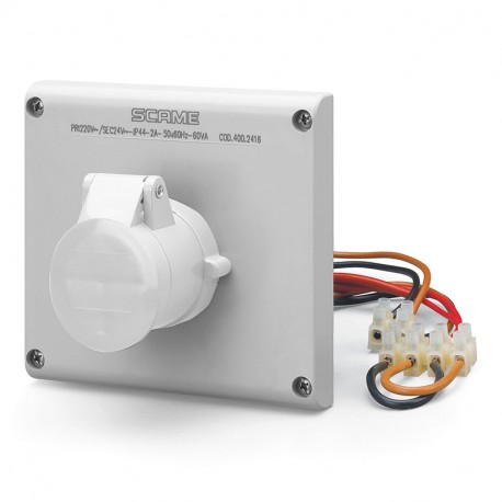400.2421 - 400.2421 SCAME INTERLOCKED SOCKET 2P IP44 16A 12h