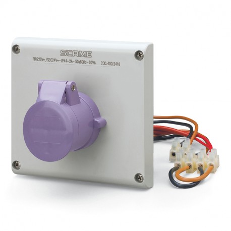 400.2620 - 400.2620 SCAME INTERLOCKED SOCKET 2P IP44 32A 20-25V AC