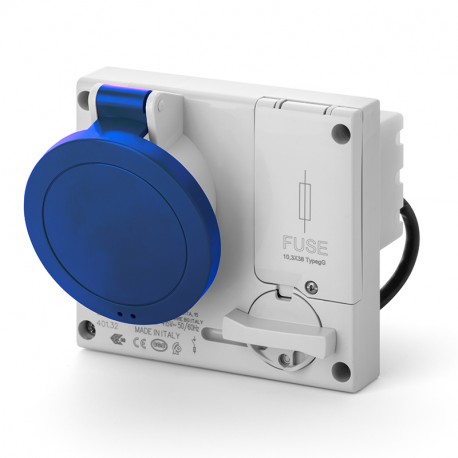 401.1675 - 401.1675 SCAME INTERLOCKED SOCKET 3P+N+E IP44 16A 9h