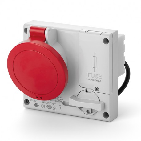 401.16875 - 401.16875 SCAME INTERLOCKED SOCKET 3P+N+E IP44 16A 11h