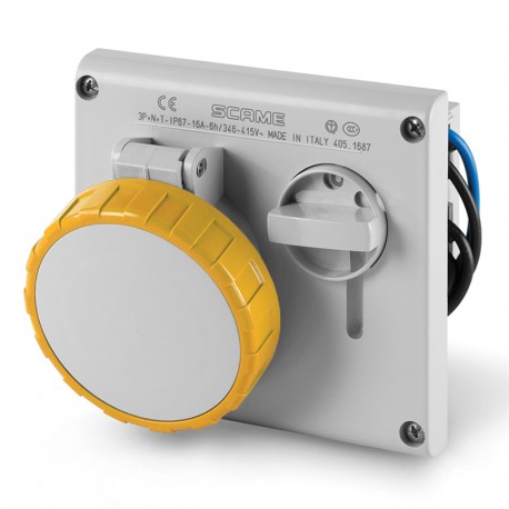 405.1679 - 405.1679 SCAME INTERLOCKED SOCKET 3P+N+E IP67 16A 4h