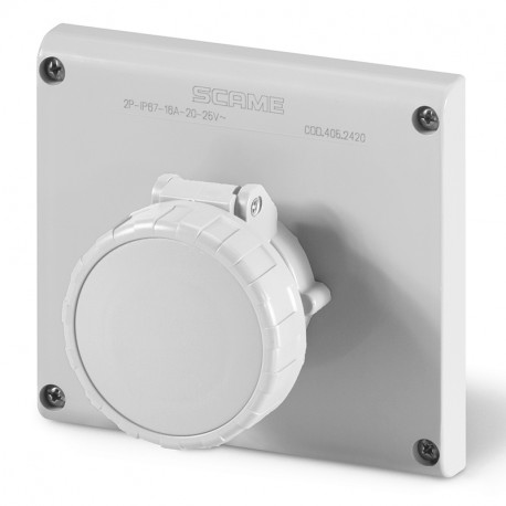 405.2621 - 405.2621 SCAME INTERLOCKED SOCKET 2P IP67 32A 12h