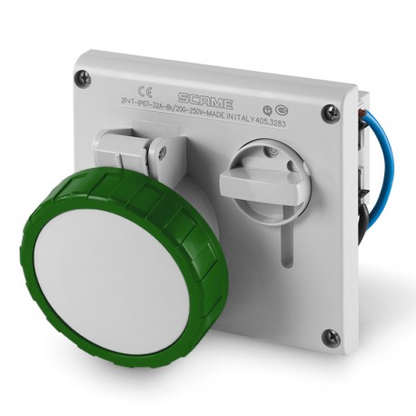 405.32832 - 405.32832 SCAME INTERLOCKED SOCKET 2P+E IP67 32A 2h 50V