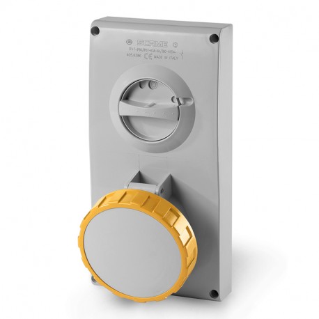 405.6370 - 405.6370 SCAME INTERLOCKED SOCKET 2P+E IP67 63A 4h