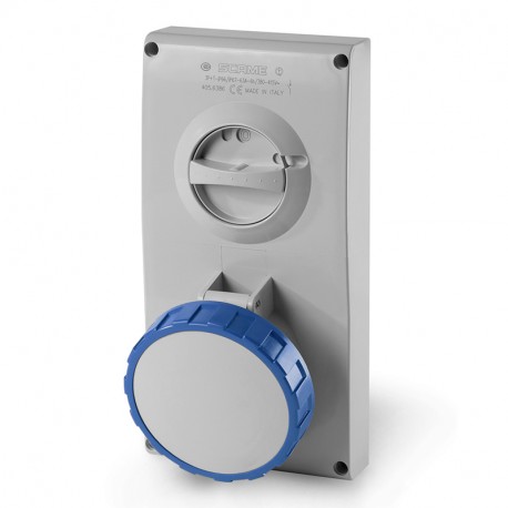 405.6383 - 405.6383 SCAME INTERLOCKED SOCKET 2P+E IP67 63A 6h