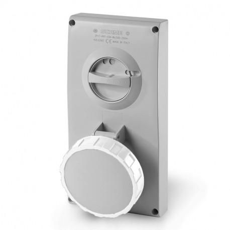 405.63833 - 405.63833 SCAME INTERLOCKED SOCKET 2P+E IP67 63A 12h