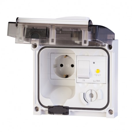 409.3407 - 409.3407 SCAME DOMESTIC INTERLOCKED SOCKET 2P+E IP56