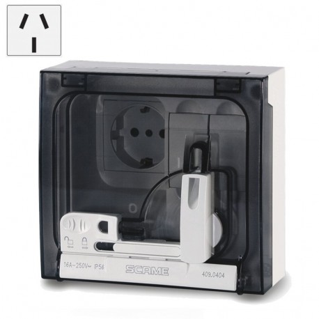 409.3429 - 409.3429 SCAME DOMESTIC INTERLOCKED SOCKET 2P+E IP56