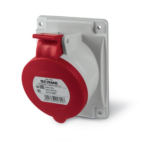 413.3267 - 413.3267 SCAME FLUSH-MOUNTING SOCKET 3P+N+E IP44 32A 6h