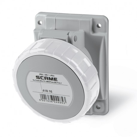 418.16634 - 418.16634 SCAME SOCKET OUTLET 2P+E IP66/IP67 16A 3h
