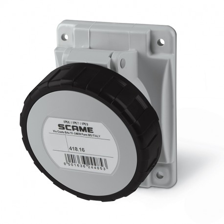 418.16636 - 418.16636 SCAME SOCKET OUTLET 2P+E IP66/IP67 16A 7h