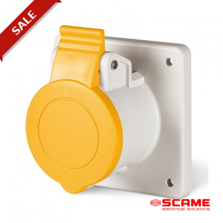 422.1660/R - 422.1660/R SCAME SOCKET OUTLET 2P+E IP44 16A 4h 100-130V