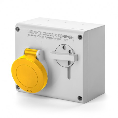 500.1670 - 500.1670 SCAME INTERLOCKED SOCKET 2P+E IP44 16A 4h