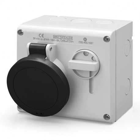 500.M16866 - 500.M16866 SCAME INTERLOCKED SOCKET 3P+E IP44 16A 7h