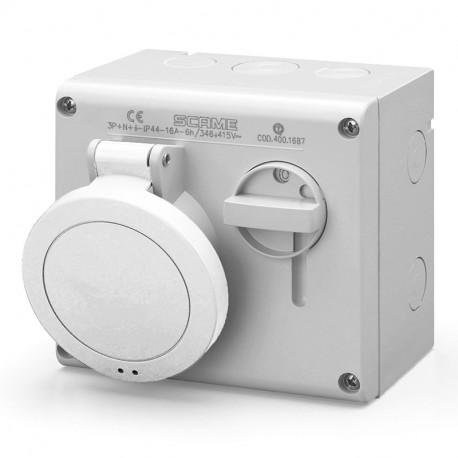 500.M32833 - 500.M32833 SCAME INTERLOCKED SOCKET 2P+E IP44 32A 12h
