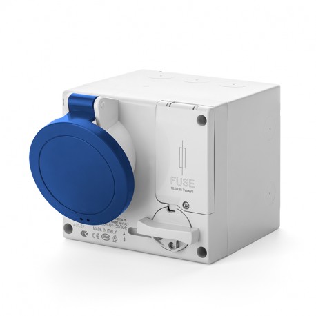 501.1674 - 501.1674 SCAME INTERLOCKED SOCKET 3P+E IP44 16A 9h