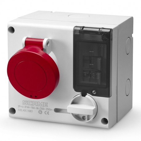 501.1686 - 501.1686 SCAME INTERLOCKED SOCKET 3P+E IP44 16A 6h