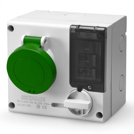 501.M16861 - 501.M16861 SCAME INTERLOCKED SOCKET 3P+E IP44 16A 10h