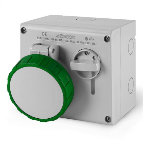 505.M16872 - 505.M16872 SCAME INTERLOCKED SOCKET 3P+N+E IP67 16A 2h