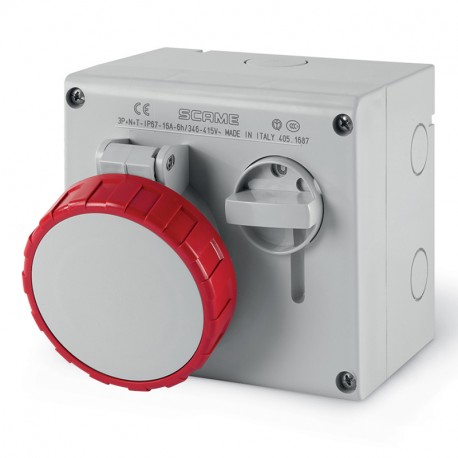 505.M16875 - 505.M16875 SCAME INTERLOCKED SOCKET 3P+N+E IP67 16A 11h