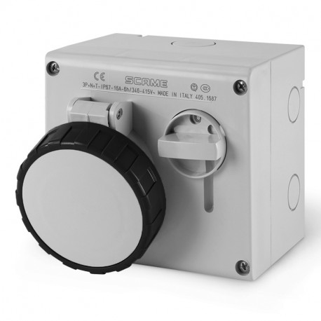 505.M16876 - 505.M16876 SCAME INTERLOCKED SOCKET 3P+N+E IP67 16A 7h
