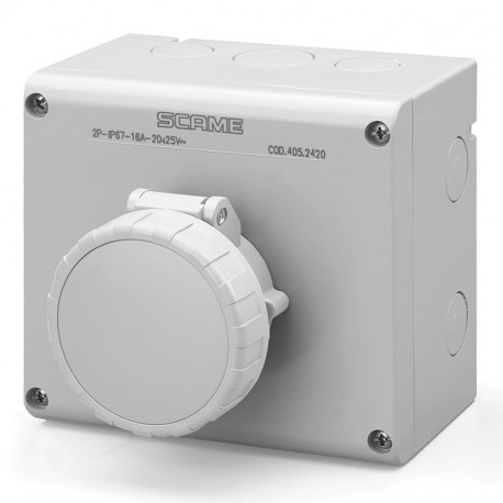 505.M2621 - 505.M2621 SCAME INTERLOCKED SOCKET 2P IP67 32A 12h