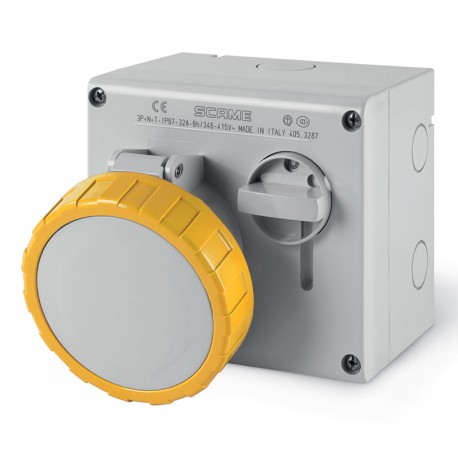 505.M3279 - 505.M3279 SCAME INTERLOCKED SOCKET 3P+N+E IP67 32A 4h