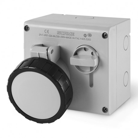 505.M32836 - 505.M32836 SCAME INTERLOCKED SOCKET 2P+E IP67 32A 7h