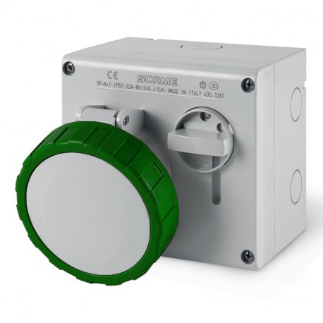 505.M32872 - 505.M32872 SCAME INTERLOCKED SOCKET 3P+N+E IP67 32A 2h