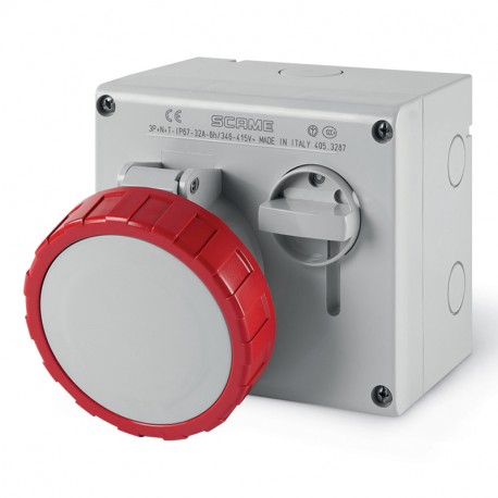 505.M32874 - 505.M32874 SCAME INTERLOCKED SOCKET 3P+N+E IP67 32A 3h