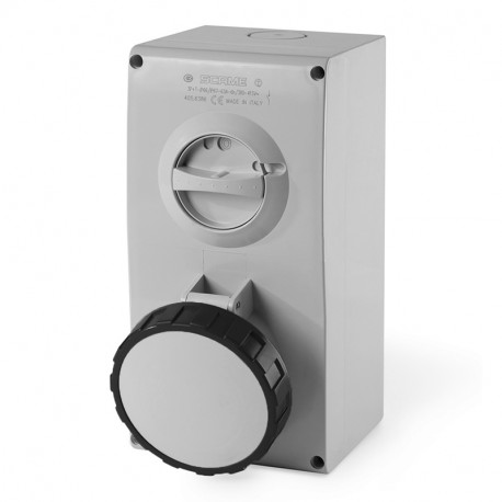 505.M63867 - 505.M63867 SCAME INTERLOCKED SOCKET 3P+E IP67 63A 5h