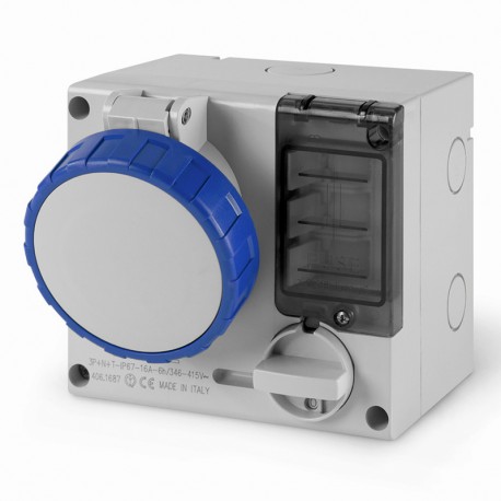 506.M1675 - 506.M1675 SCAME INTERLOCKED SOCKET 3P+N+E IP67 16A 9h