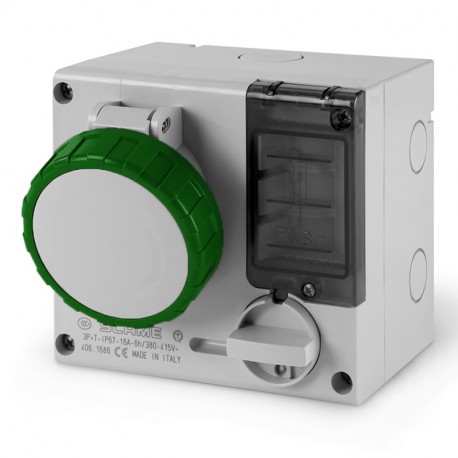 506.M16862 - 506.M16862 SCAME INTERLOCKED SOCKET 3P+E IP67 16A 2h 50V