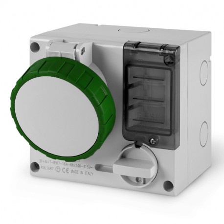 506.M16872 - 506.M16872 SCAME INTERLOCKED SOCKET 3P+N+E IP67 16A 2h