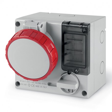 506.M16874 - 506.M16874 SCAME INTERLOCKED SOCKET 3P+N+E IP67 16A 3h