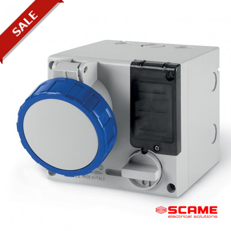 506.M3283 - 506.M3283 SCAME INTERLOCKED SOCKET 2P+E IP67 32A 6h