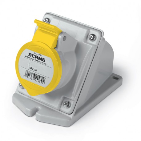 512.1650 - 512.1650 SCAME EUREKA SURF.M.SOCKET ANGLED BOX 2P+E 16A