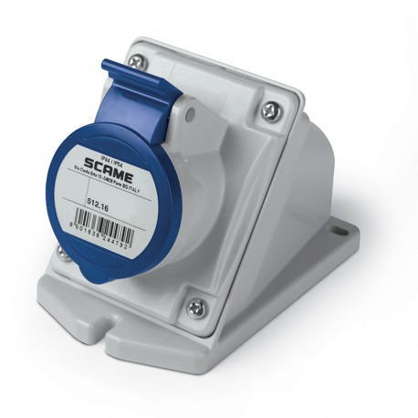 512.1654 - 512.1654 SCAME EUREKA SURF.M.SOCKET ANGLED BOX 3P+E 16A