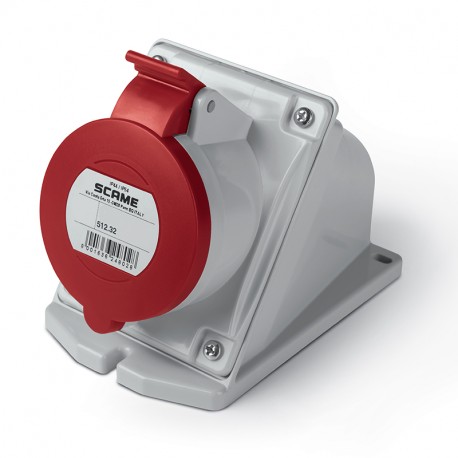 512.3258 - 512.3258 SCAME EUREKA SURF.M.SOCKET ANGLED BOX 2P+E 32A